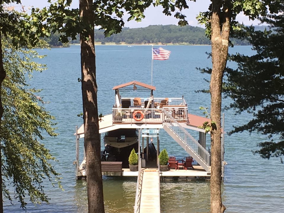 View of dock from the lake house