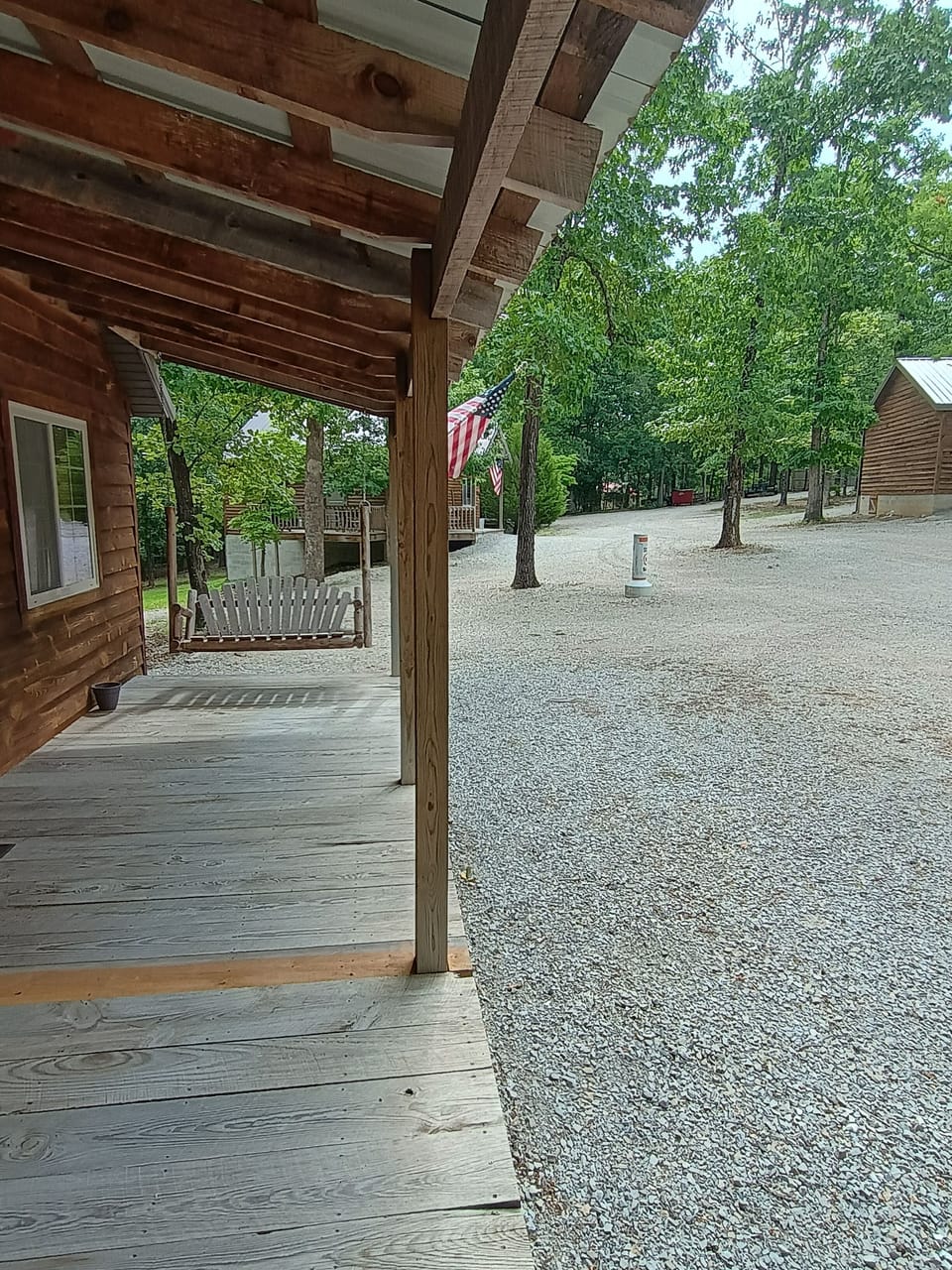 looking down through the property