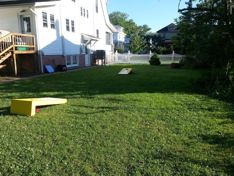 open side yard.