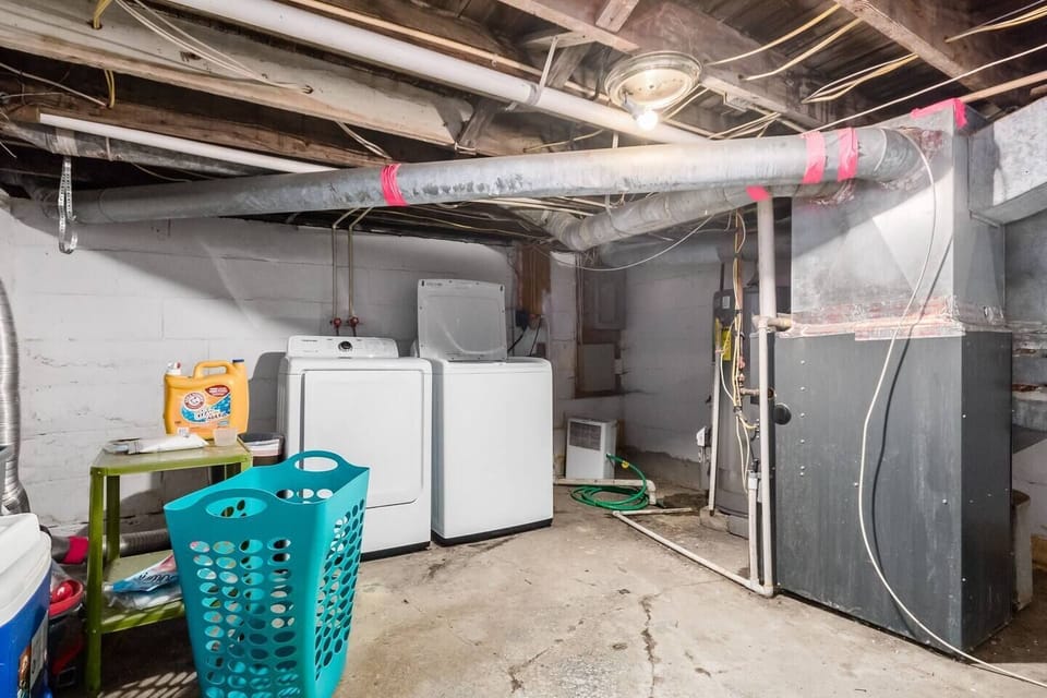 Basement FL | Unfinished space |  Washer & Dryer 