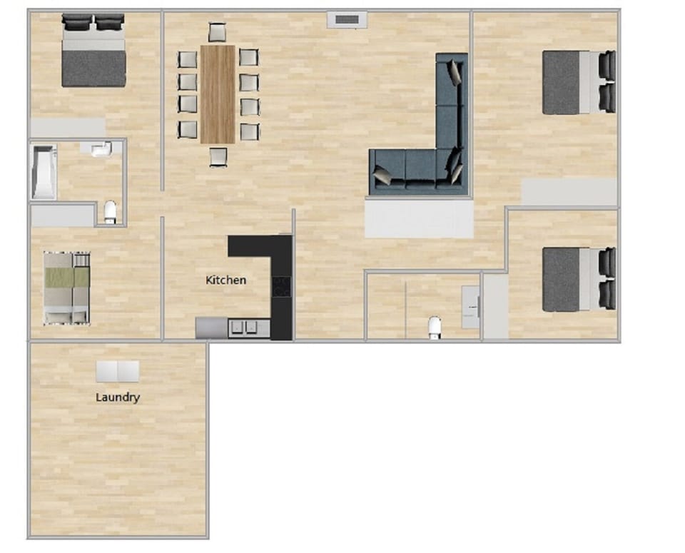 Great floor plan - specially for those traveling with two families.