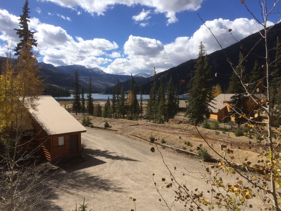 Stunning view of the San Juan mountains from our shaded balcony.