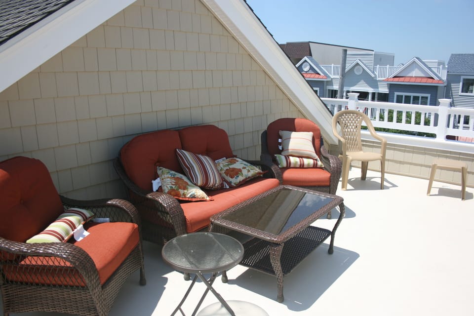 Private roof deck with great views