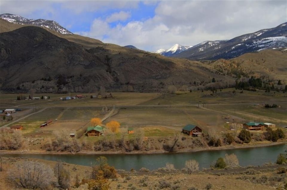Looking back across the river at Yellowstone River Lodges 1 & 2.
