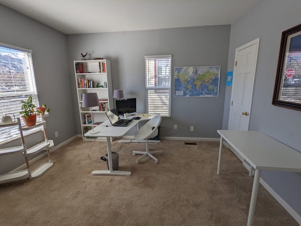 Newly added Printer/Copier/Scanner now sits on table.