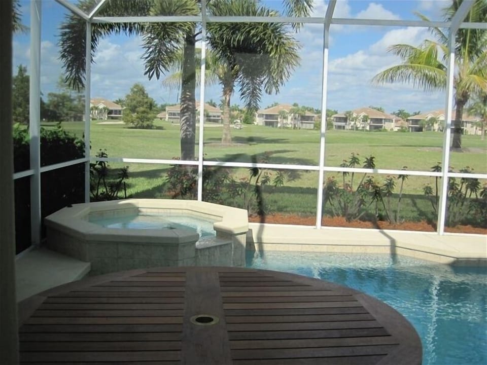 view of golf course and spa