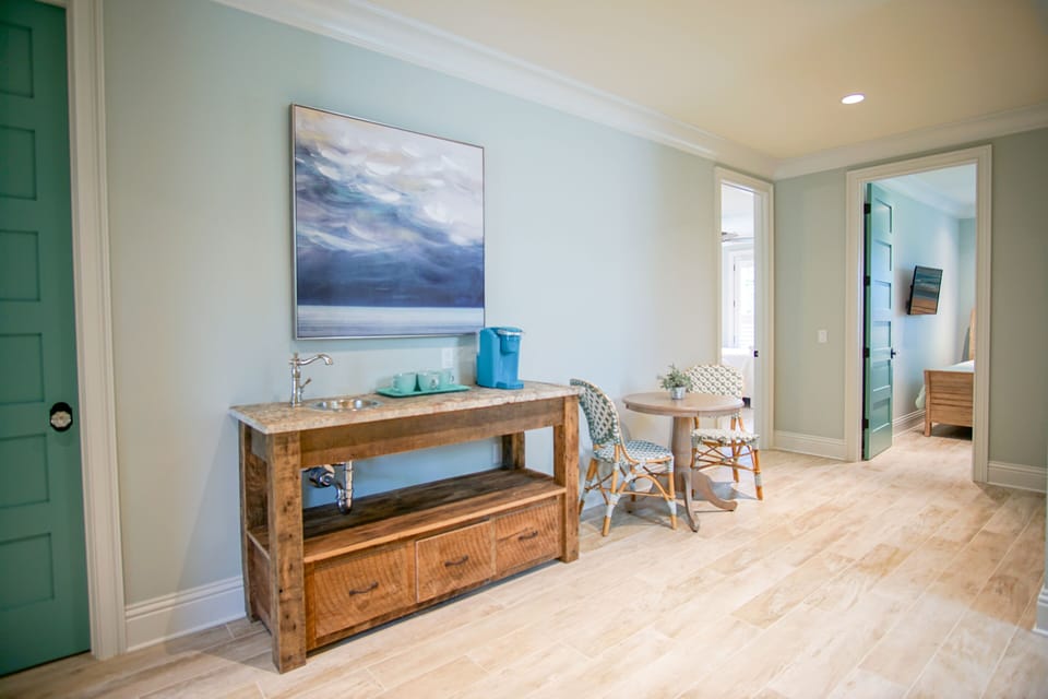 Hallway And Coffee Station With Wet Bar On Second Floor Bedroom Level