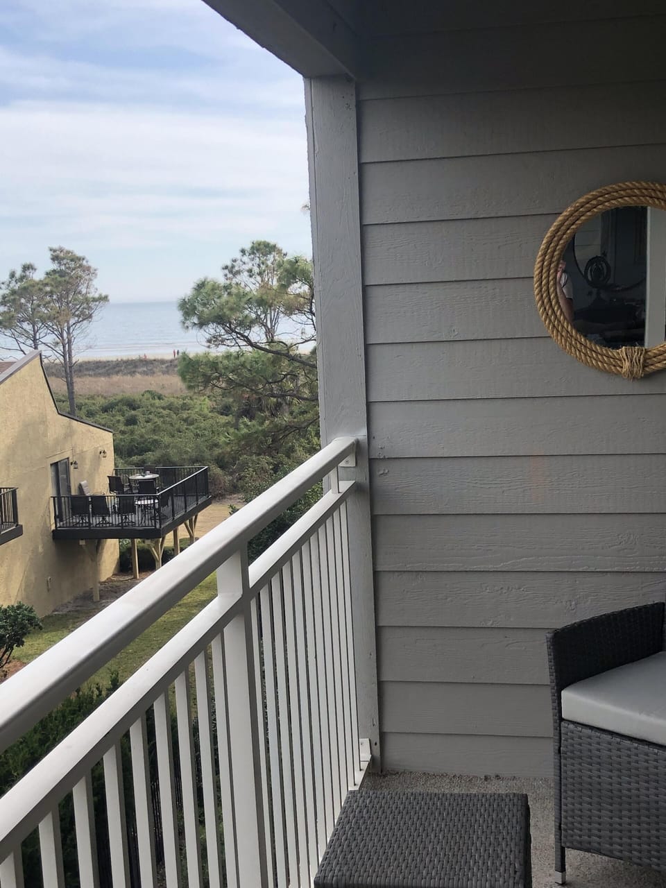 Balcony view of ocean
