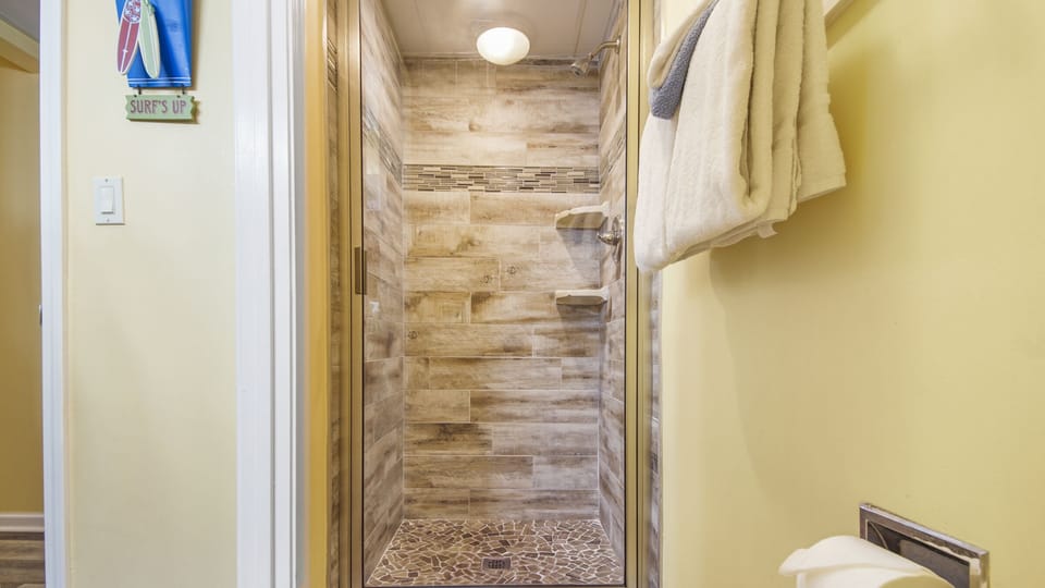 surfer themed shower