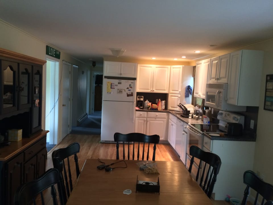 Dining room and kitchen