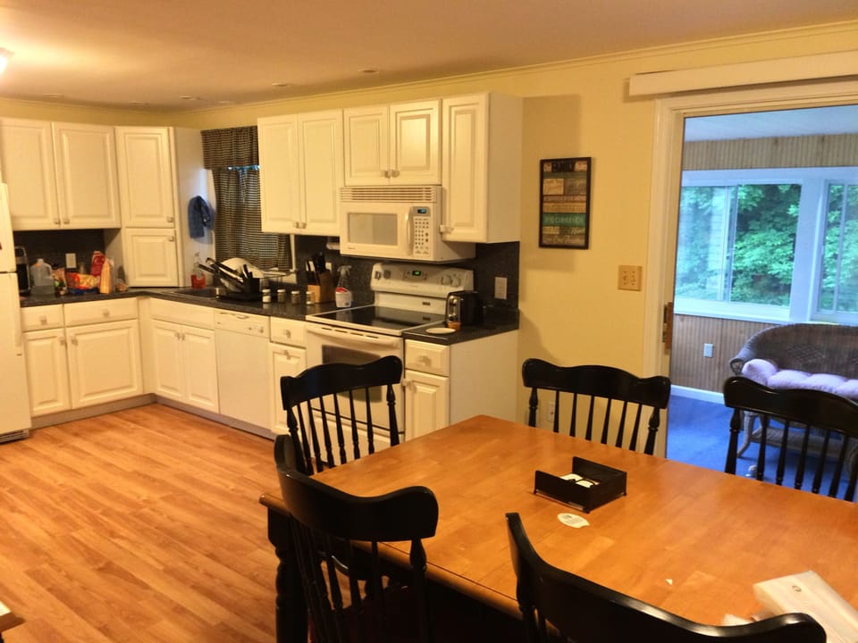 Dining room and kitchen