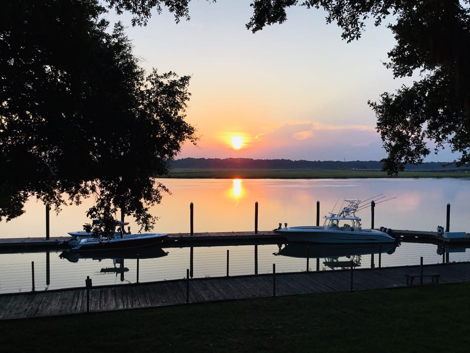 Sunrise from the deck of your waterfront condo.