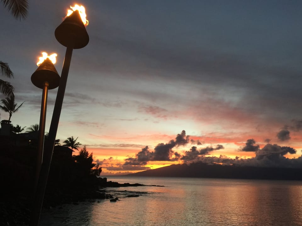 Sunset over Molokai from the Cove