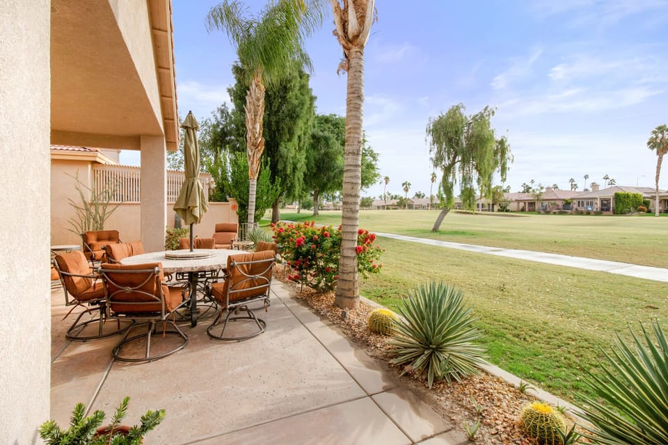 patio overlooking the golf course