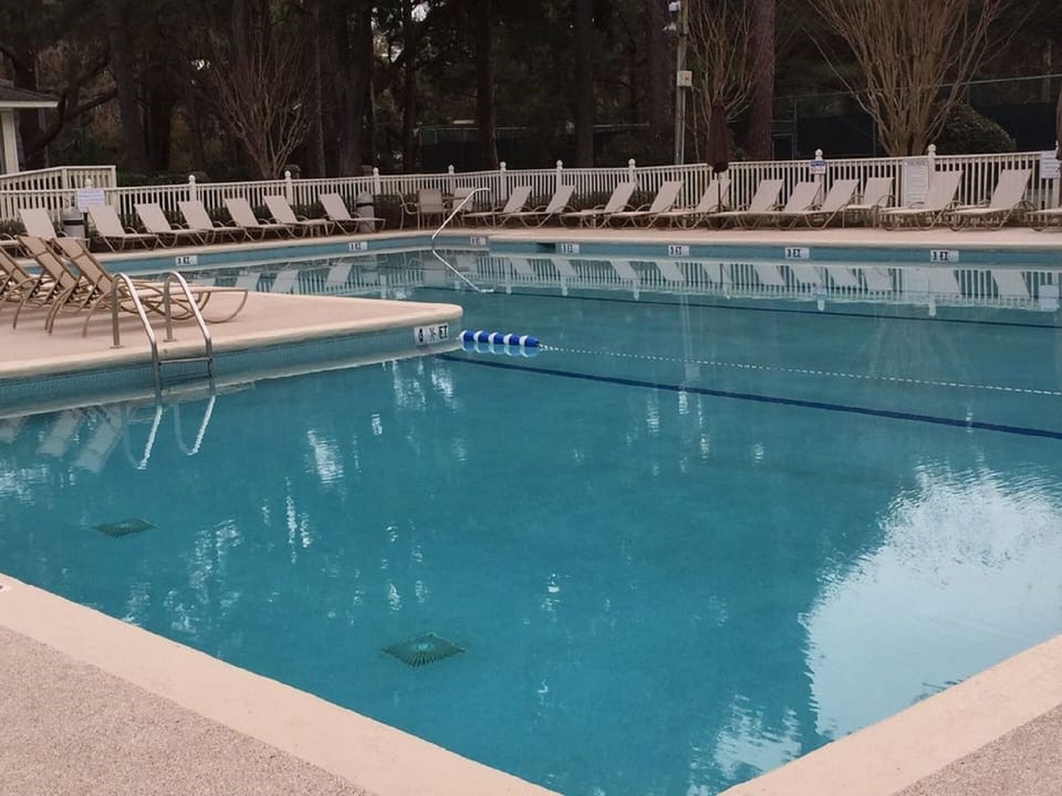 One of 2 pools in villa complex, short few steps, just across our parking lot