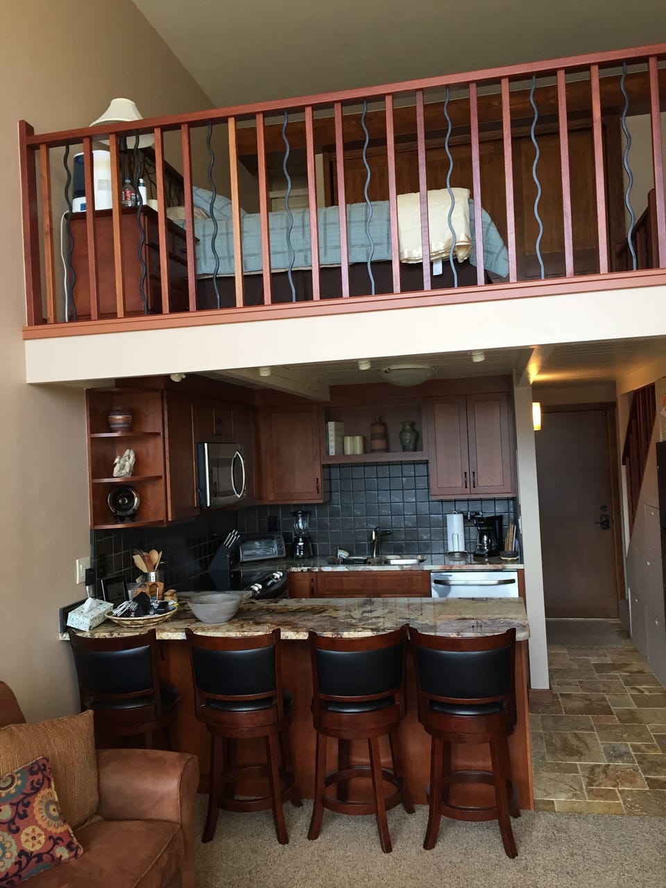 Lofted bedroom