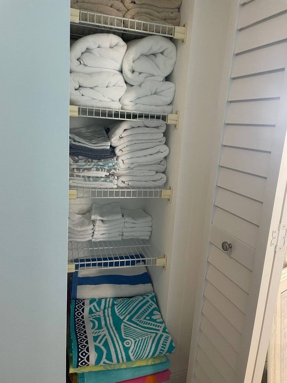 Bath and beach towels provided 