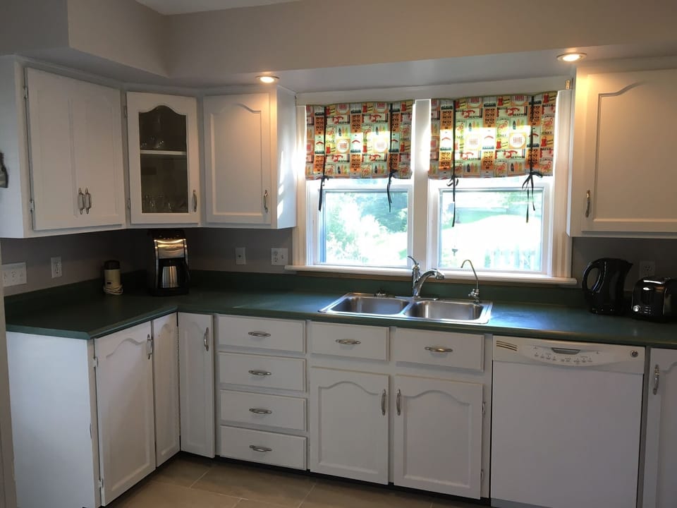 Kitchen is bright & spacious