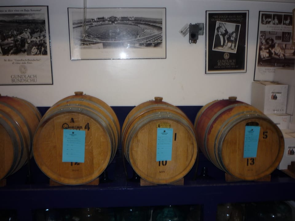 barrels in our winery