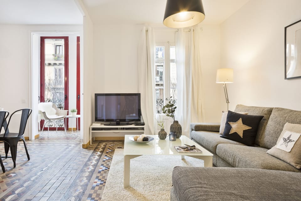 Living room with dining area