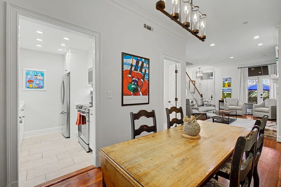 Dining table off of the kitchen 