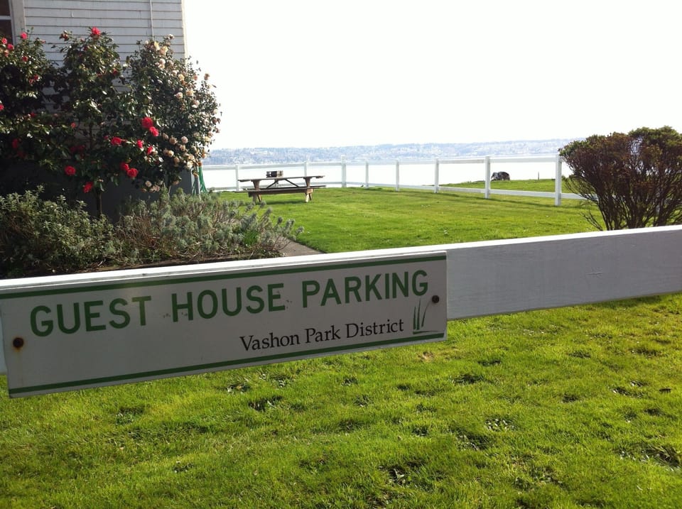 Private parking along fence line for guests