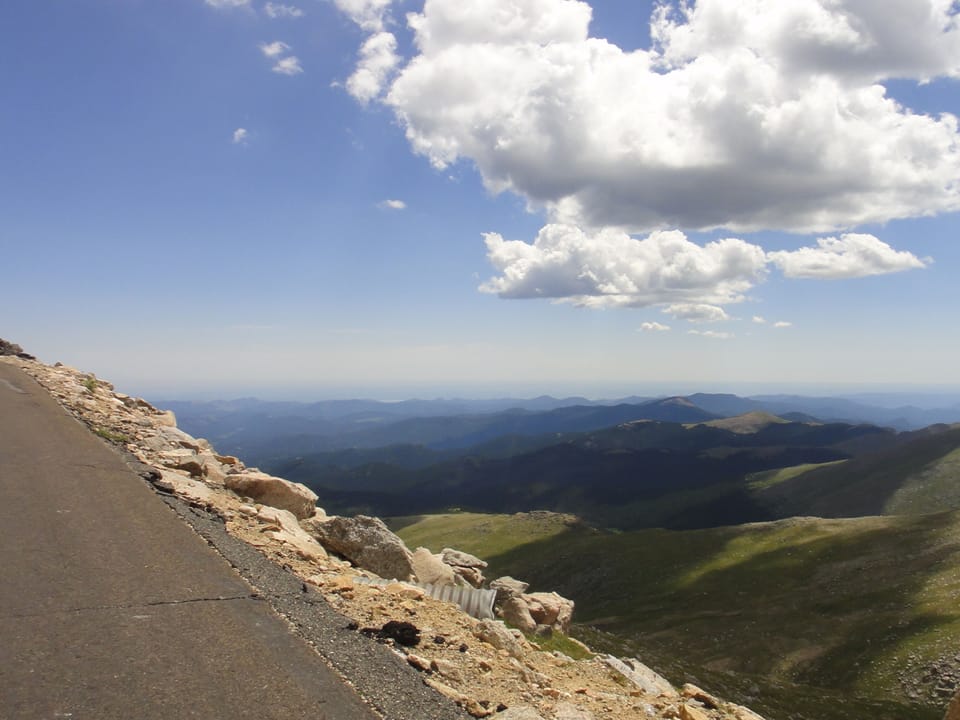 The front range from the Road to the summit of Pike's Peak