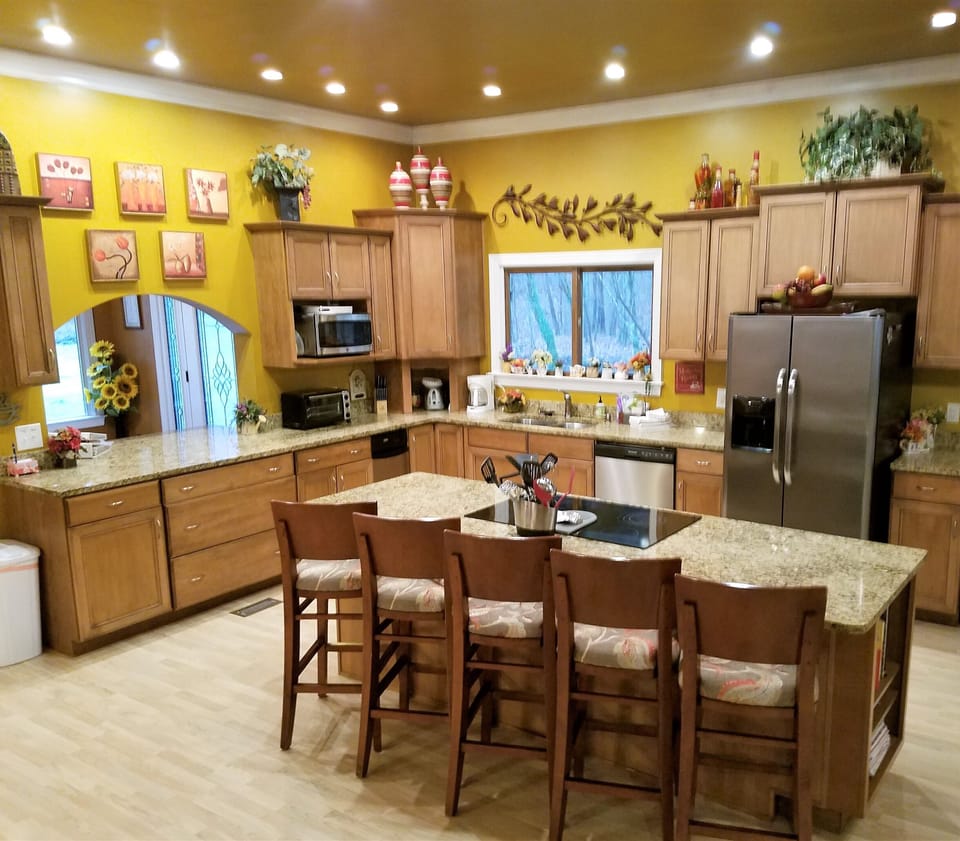 Island bar top seating for 5 to 6