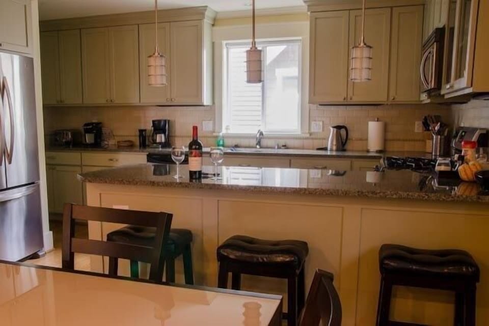 Kitchen is convenient for meal prep