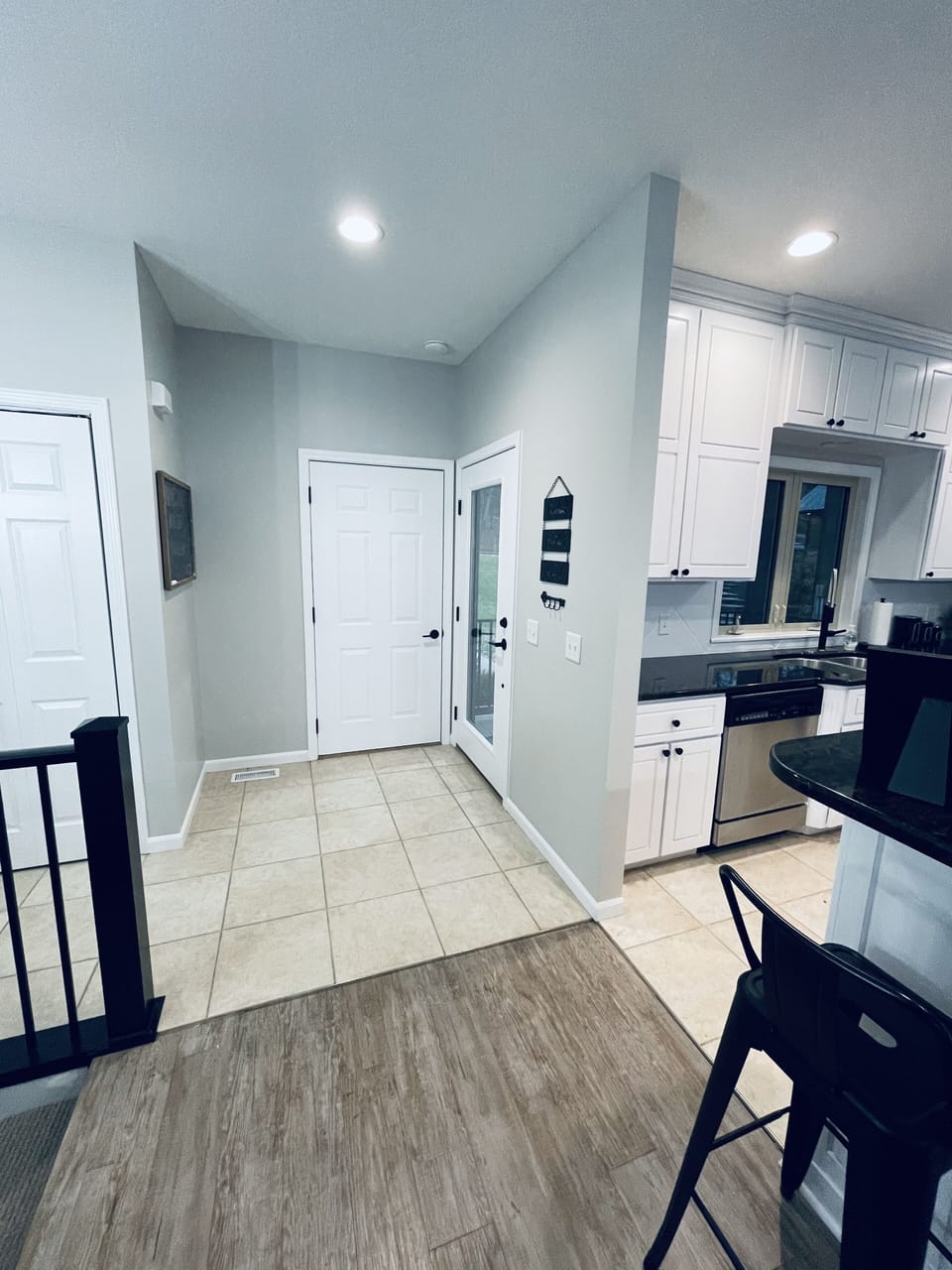 Garage & front door access.  