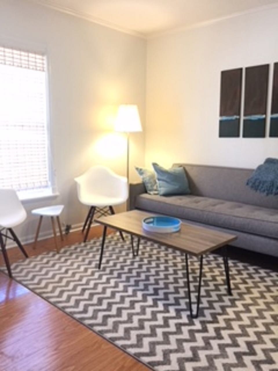Modern designer living room--Lots of light and airy.