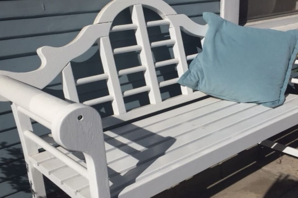 Garden bench.