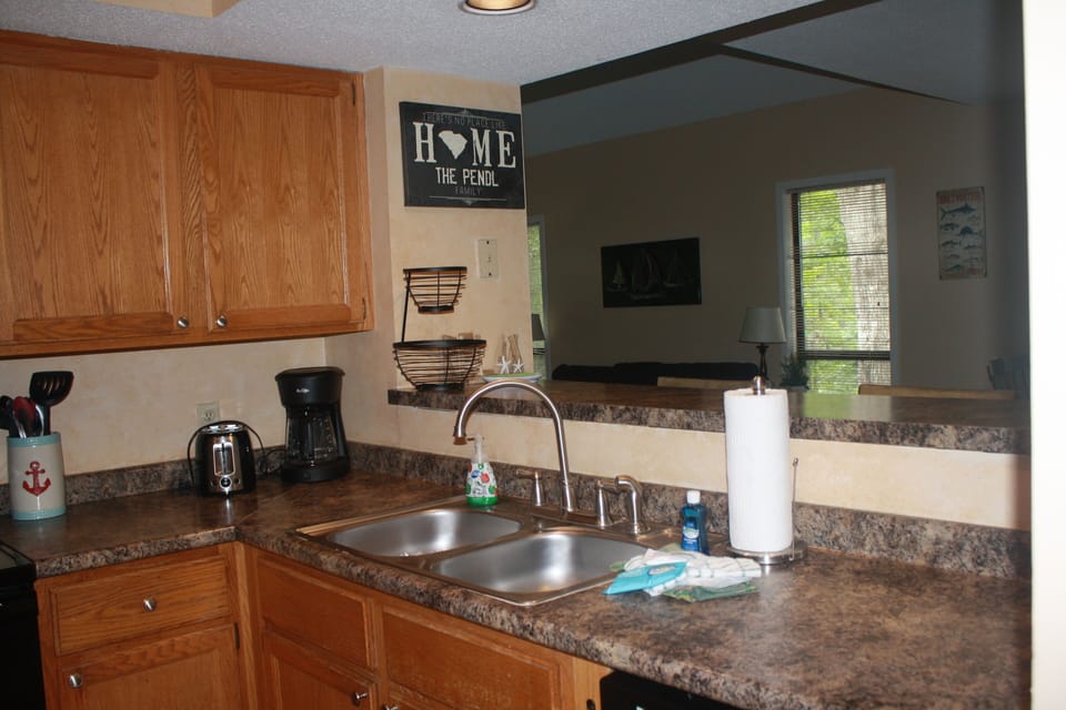 Kitchen includes, toaster, coffee pot, utensils, amenities and so on...