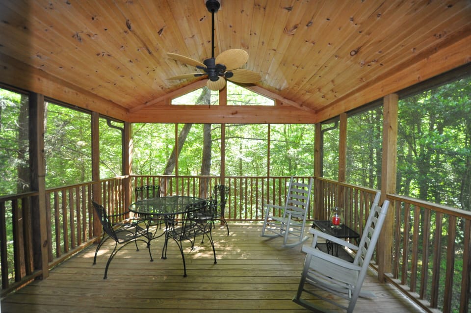 Screened in porch is a great place so spend mornings, evenings or all day long. 