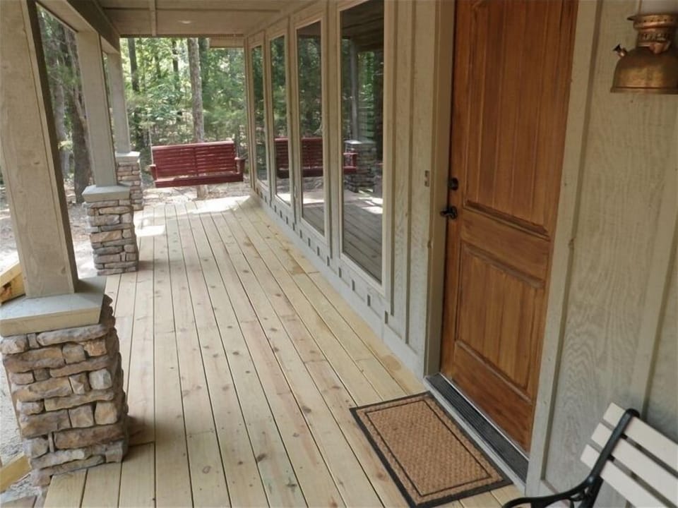 FRONT PORCH WITH SWING FOR MORNING COFFEE