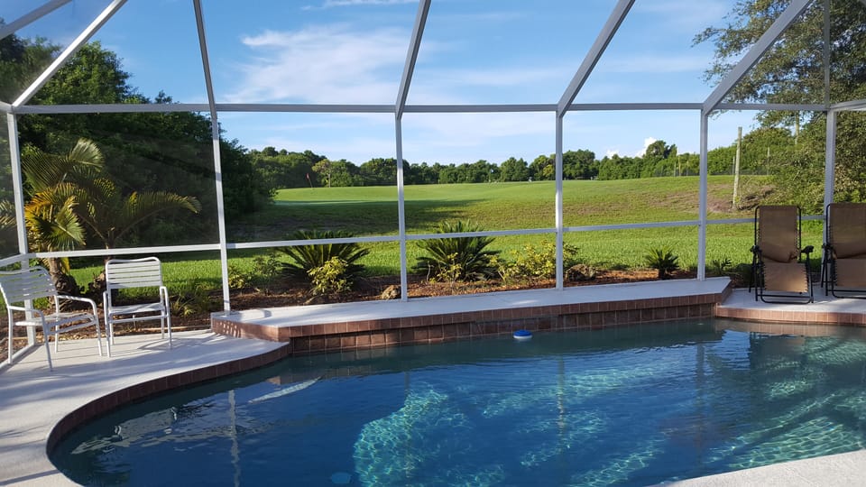 South facing pool