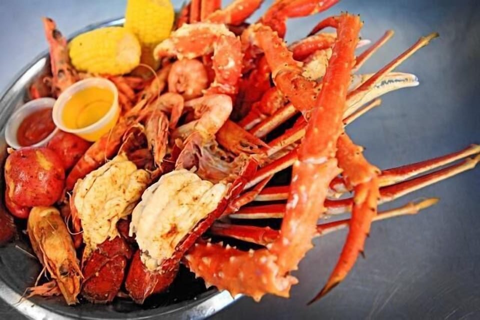 Enjoy a seafood platter at Old Bay Steamer- ask about our local favorites!