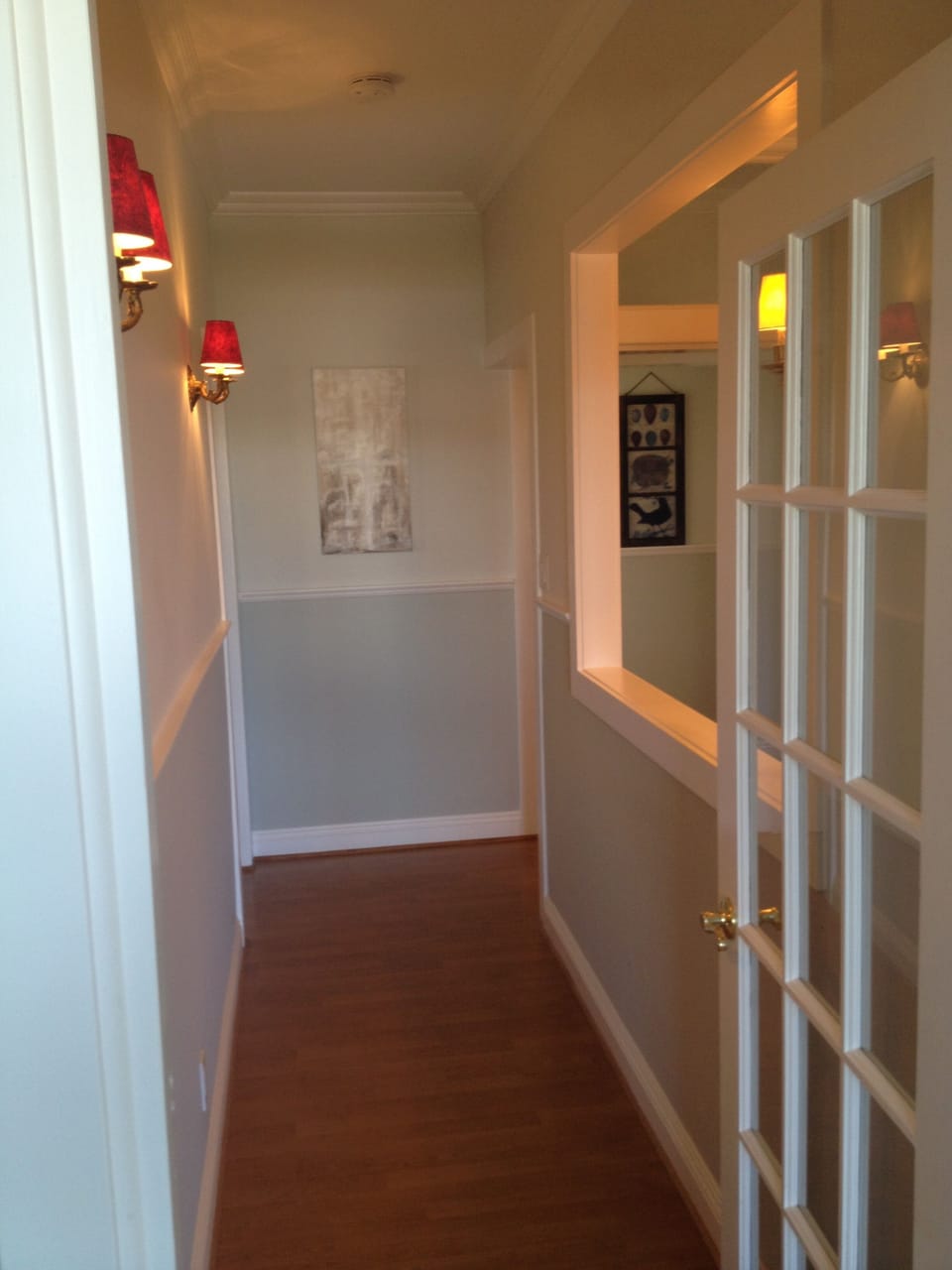 Hallway heading east - master bedroom on left 