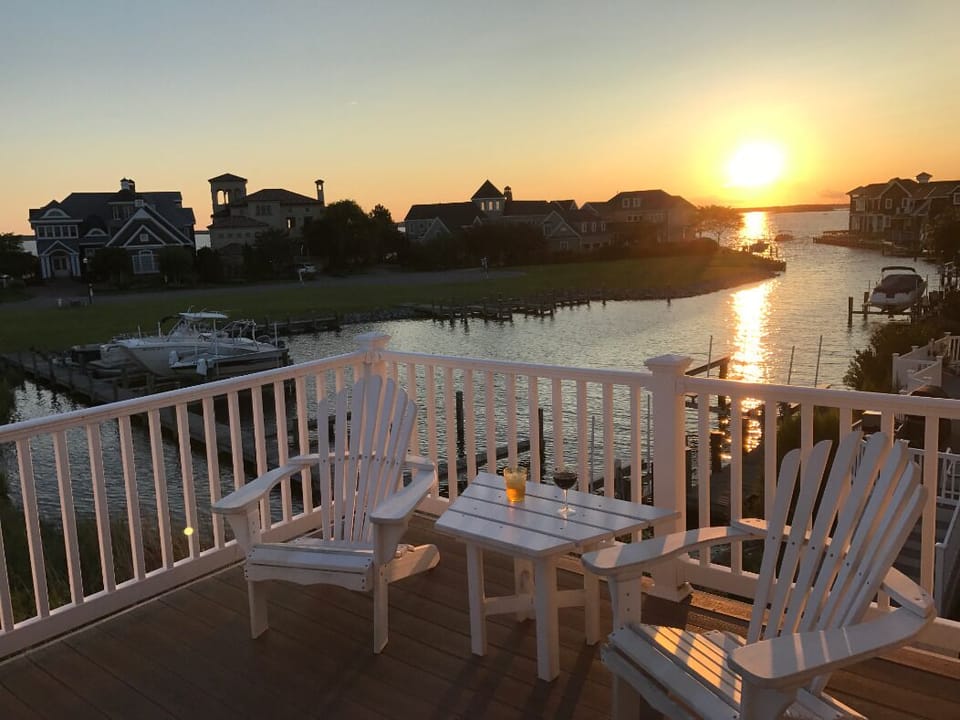 View of sunset from 2nd floor deck