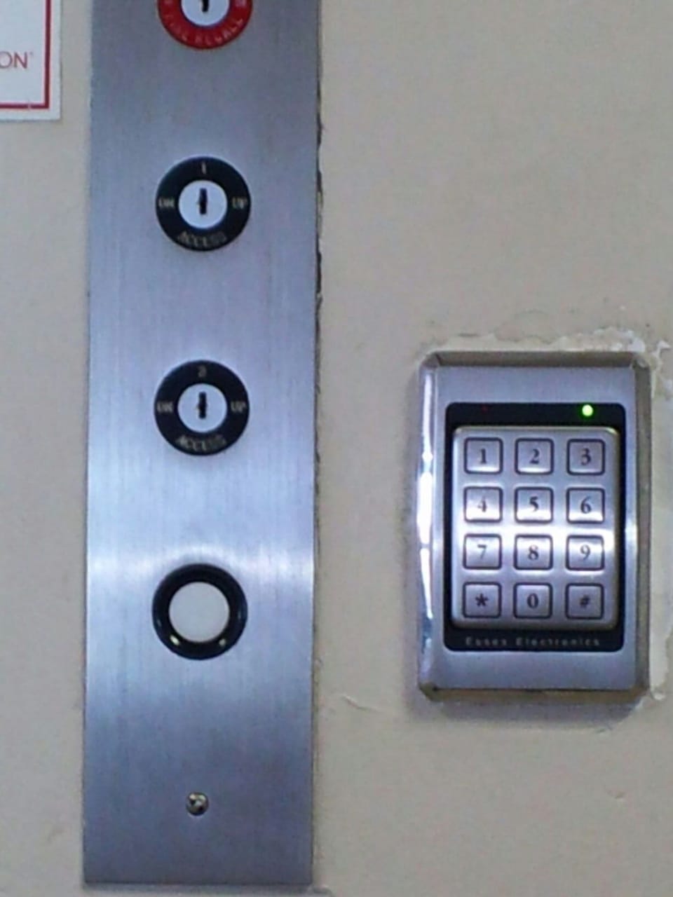 Secured Elevator access, prevents unauthorized individuals.