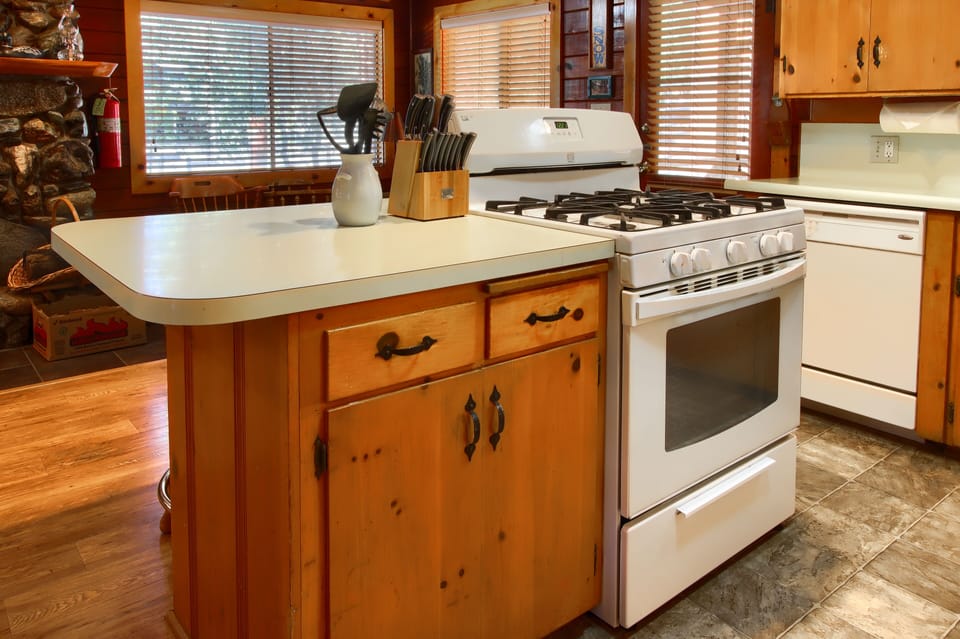 Kitchen with gas stove