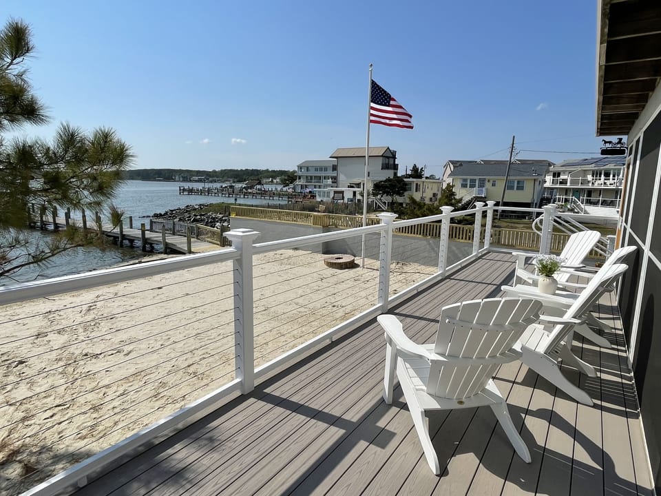 Private sundeck overlooking beautiful Rehoboth Bay