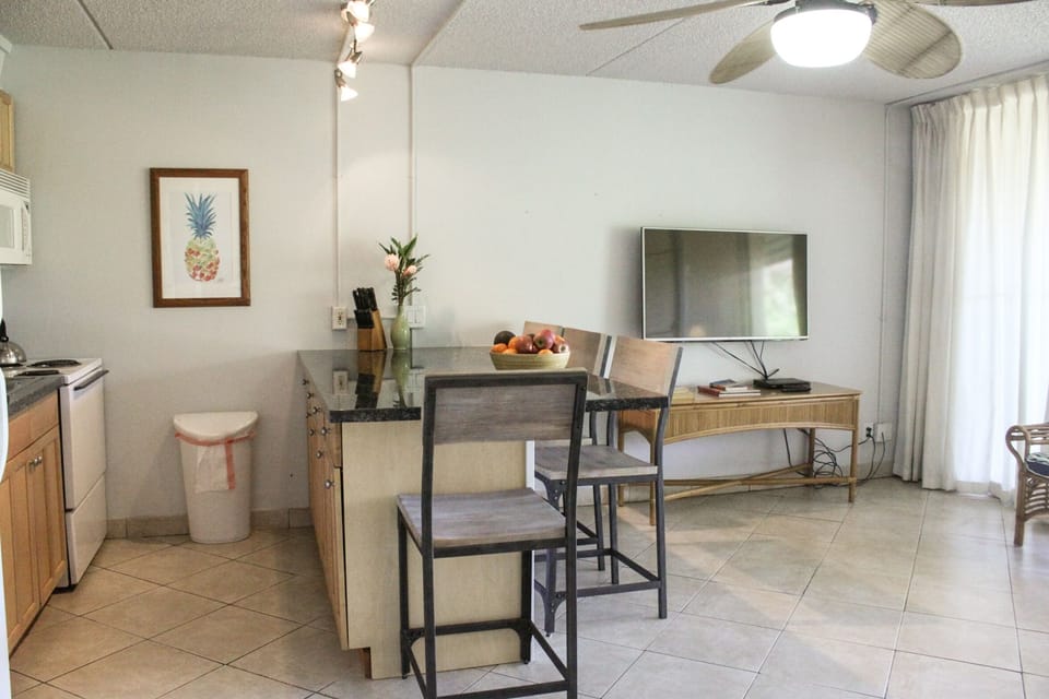 seats four at dining counter