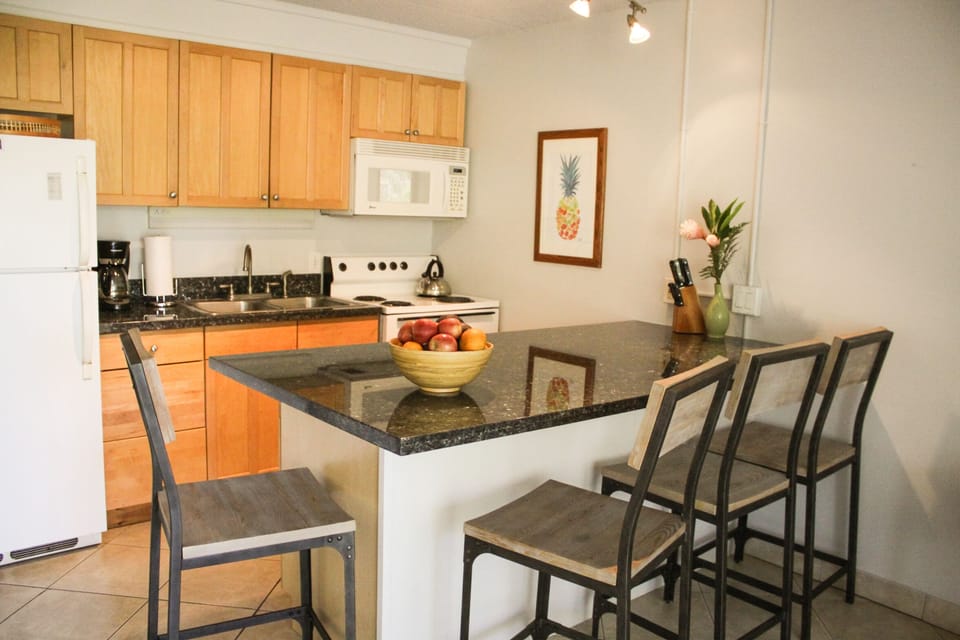 the kitchen has all the amenities you need