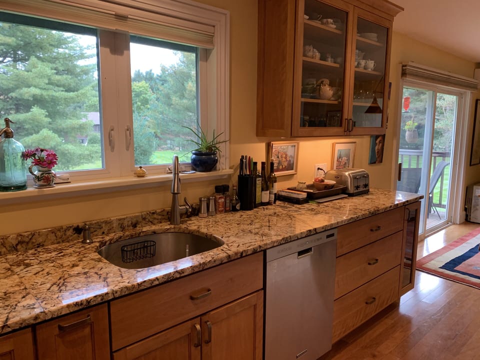 From kitchen sink looking out to garden 