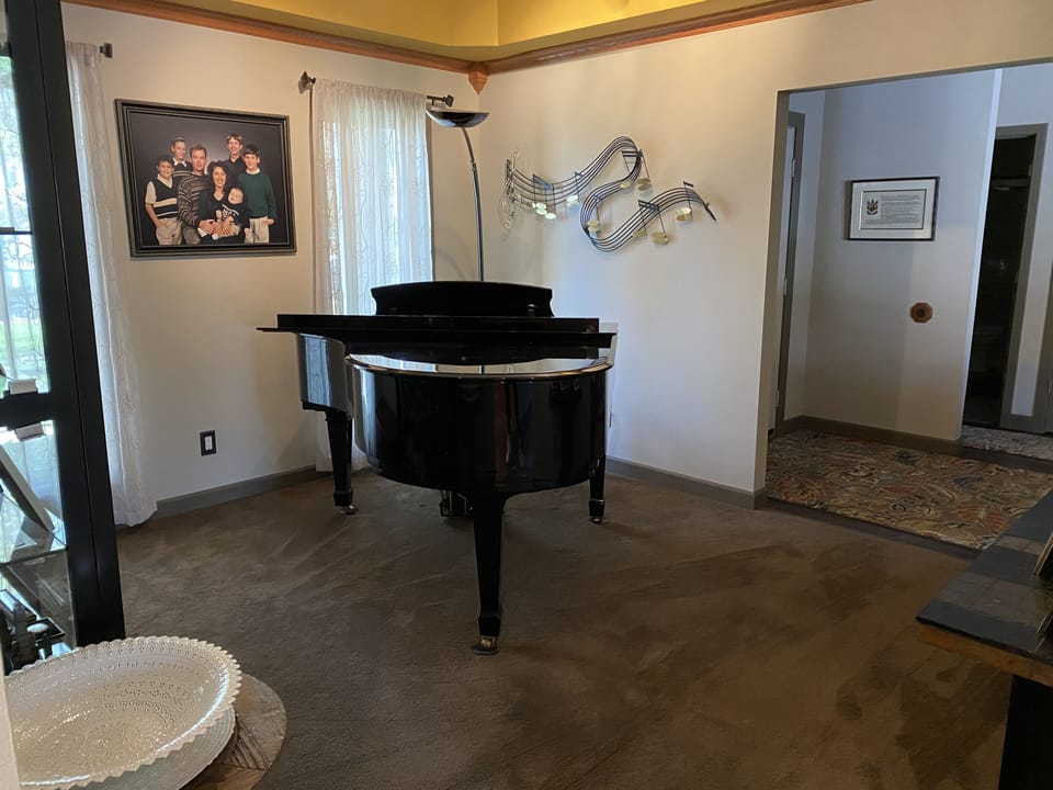 Upstairs piano room
