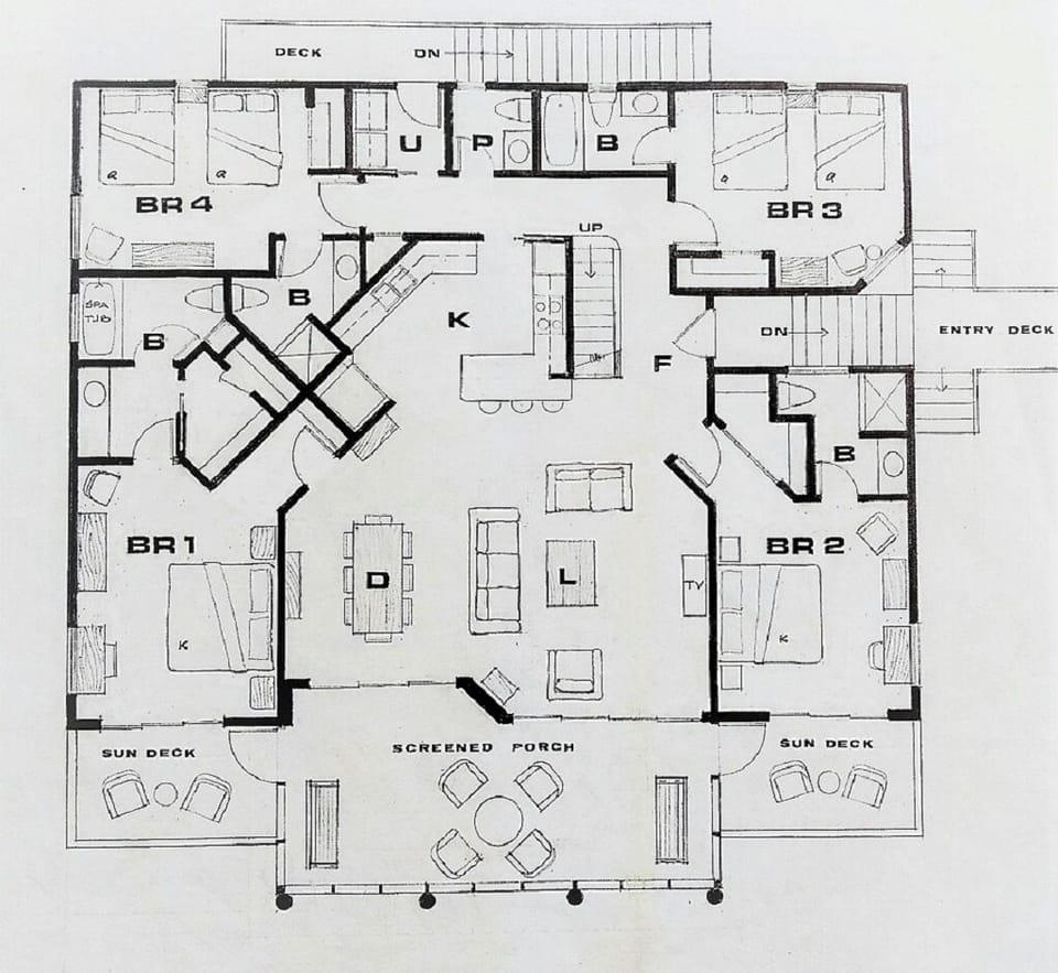 Floorplan of the main living level. 
