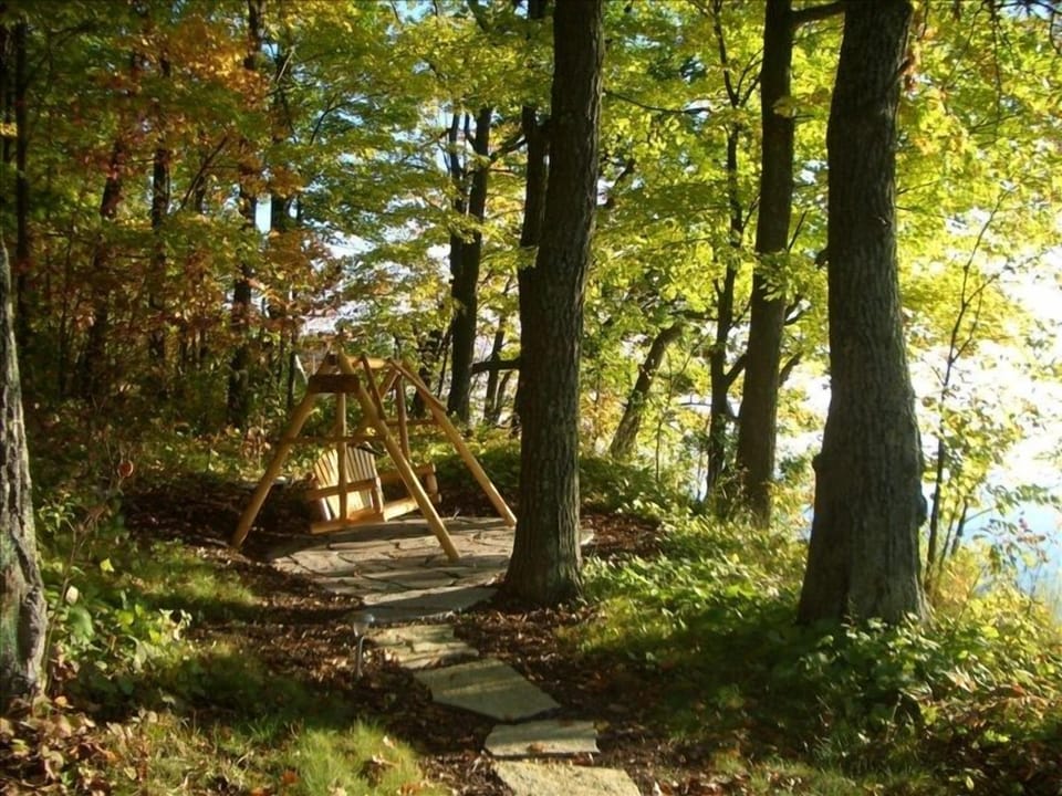 One of the lake side swings