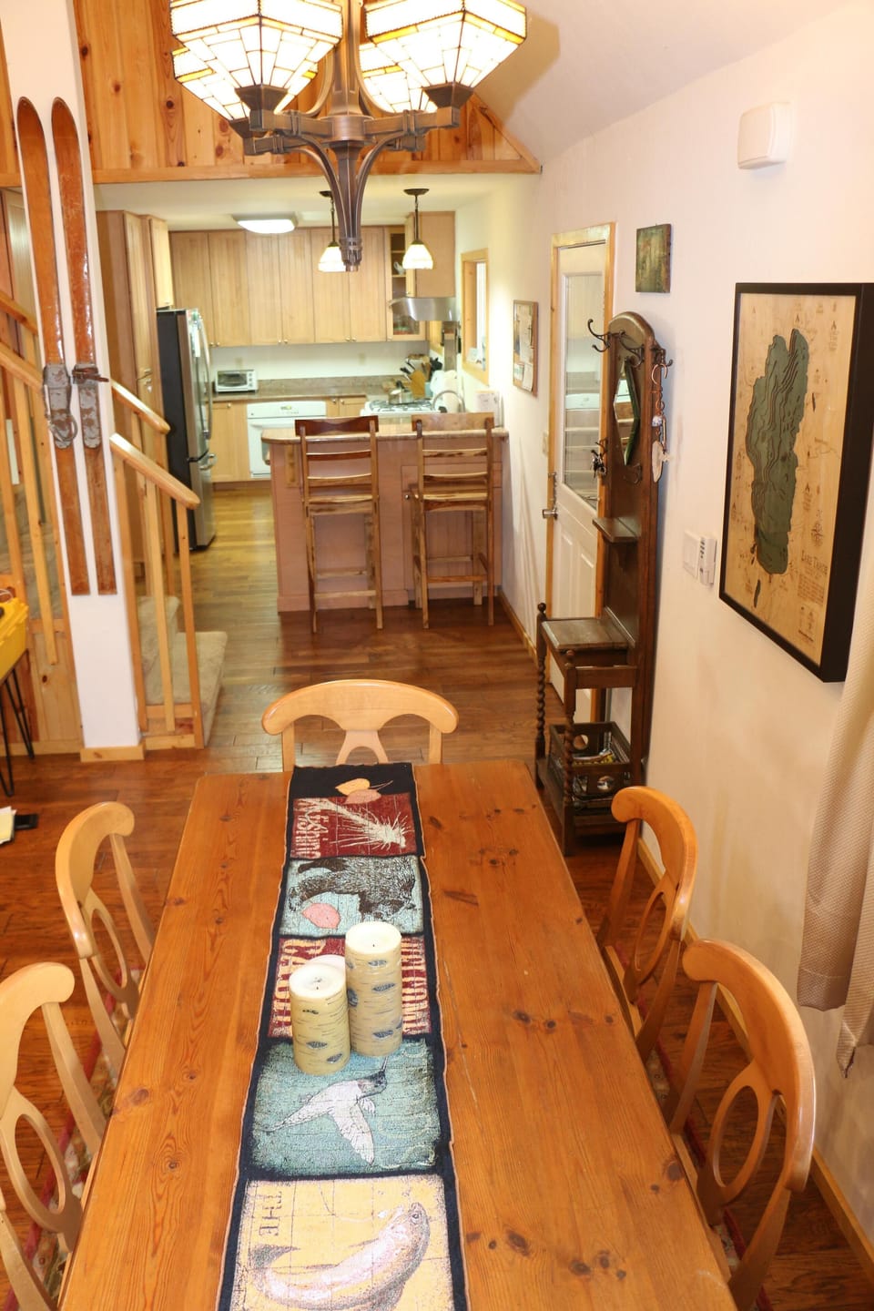 dining table looking into kitchen