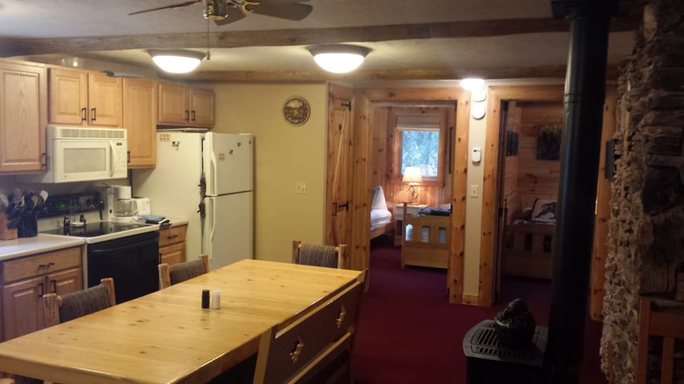 Full Kitchen + Dishwasher.  Two bedrooms towards the back.